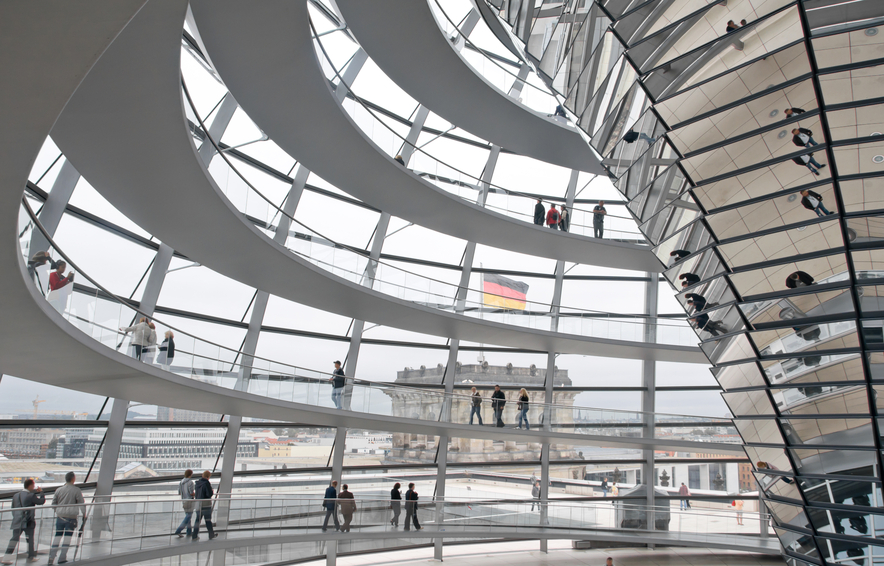 Foto cúpula del Reichstag desde adentro